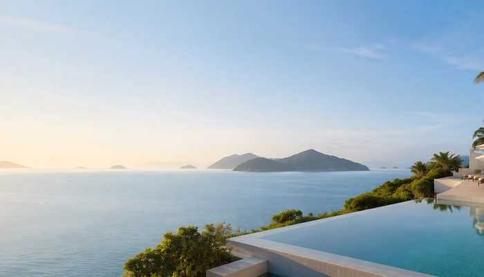 Bể bơi vô cực hướng biển tại khu nghỉ dưỡng Phú Quốc